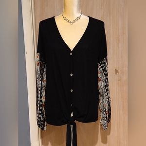 SOLD Peach Love Button Down Blouse/ Sweater